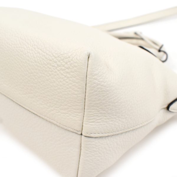 6 Prada 3way Shoulder Bag Handbag Vitello Dino Leather Off white