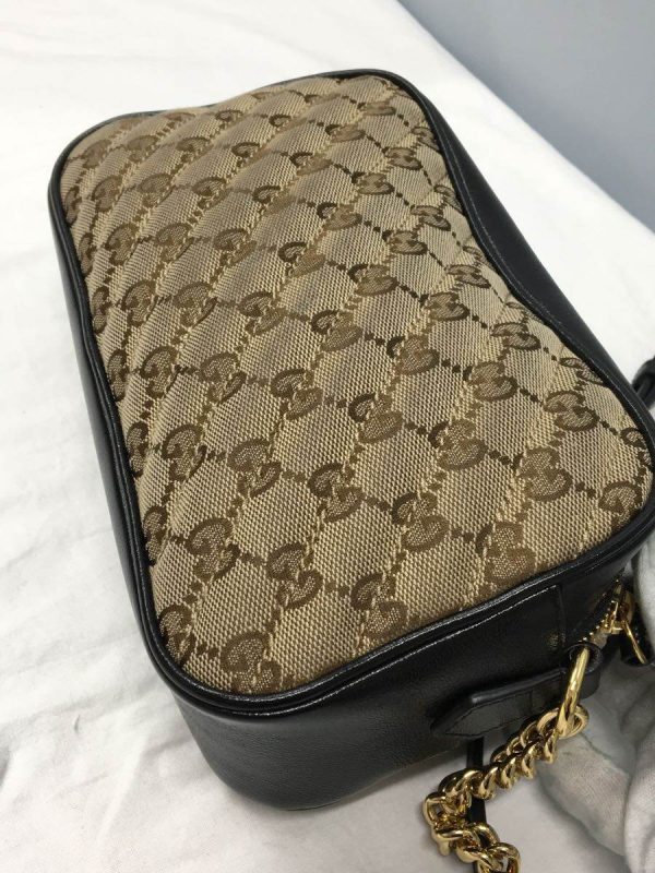 6 Gucci Shoulder Bag Leather Black