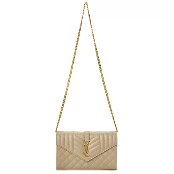 6 Saint Laurent Shoulder Bag Beige