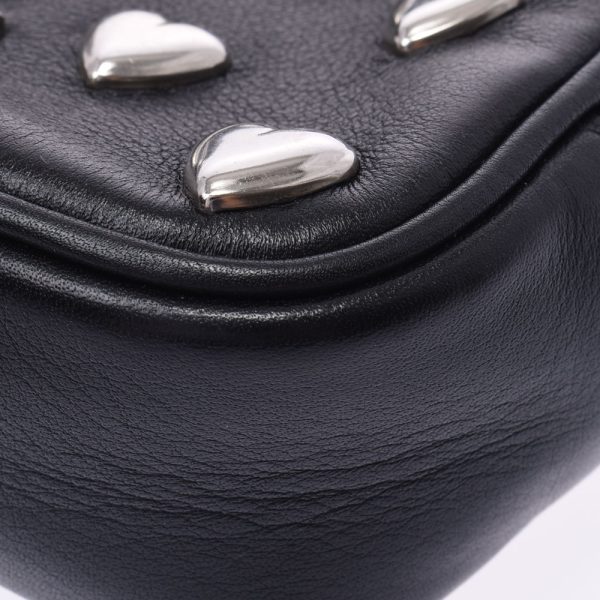 6 Yves Saint Laurent Mini Black Silver Hardware Calf Shoulder Bag