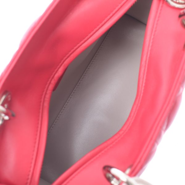 6 Christian Dior 2way Bicolor Hardware Leather Handbag Pink