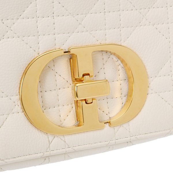 6 Christian Dior Calf Shoulder Bag White