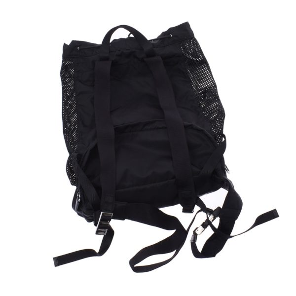 6 Prada Waist Backpack Black Silver Hardware Nylon Body Bag