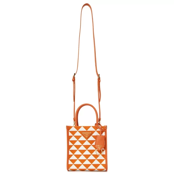 6 Prada Handle Bag Shoulder Bag Orange