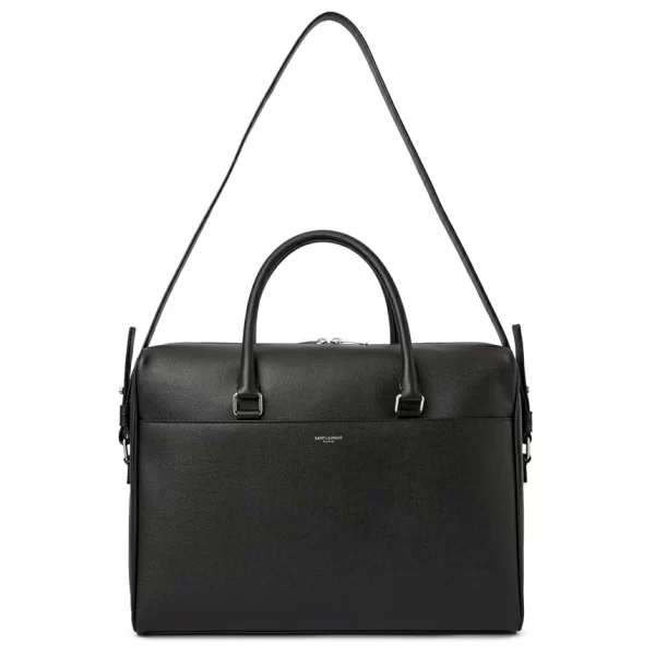 6 Saint Laurent Briefcase Handle Cowhide Black