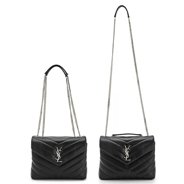 6 Saint Laurent Monogram Matelasse Small Shoulder Bag Black