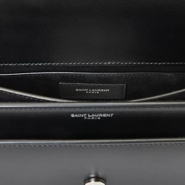 7 Saint Laurent Shoulder Bag Cowhide Handle Black