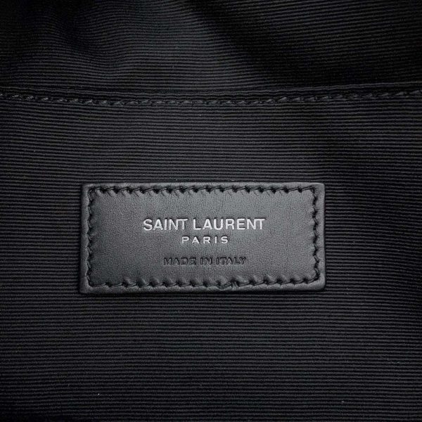 7 Saint Laurent Body Bag Canvas Leather Waist Pouch Black