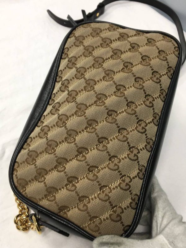 7 Gucci Shoulder Bag Leather Black