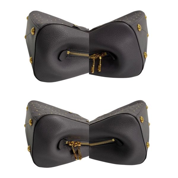 7 Louis Vuitton Montaigne BB Monogram Empreinte Leather Handbag Black