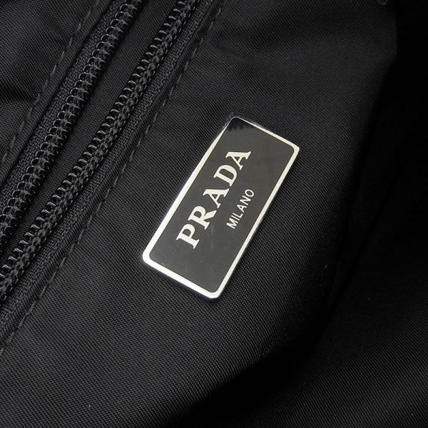 7 Prada Shoulder Bag Diagonal Nylon Black