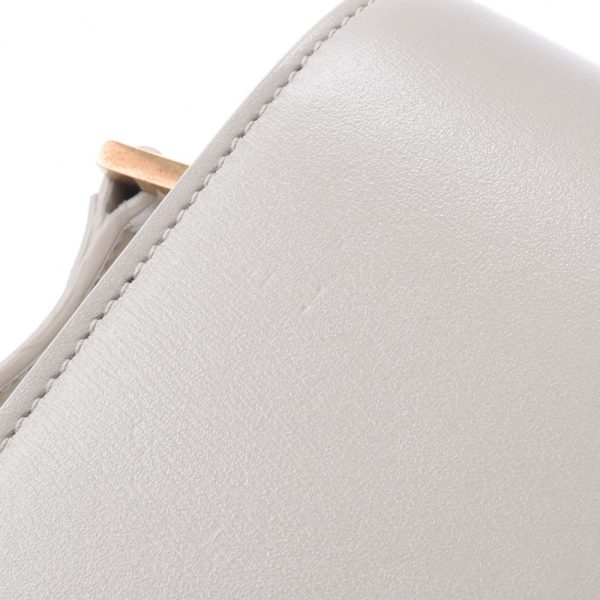 7 Saint Laurent Calf Shoulder Bag Ivory Gold Hardware