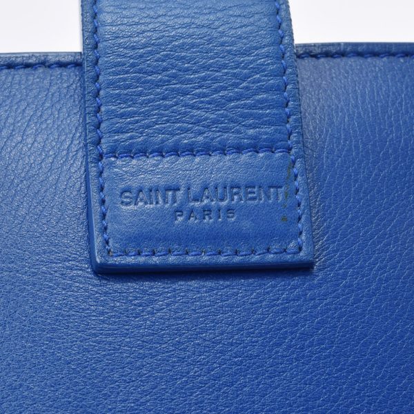 7 Saint Laurent 2way Bag Gold Hardware Calf Handbag Blue