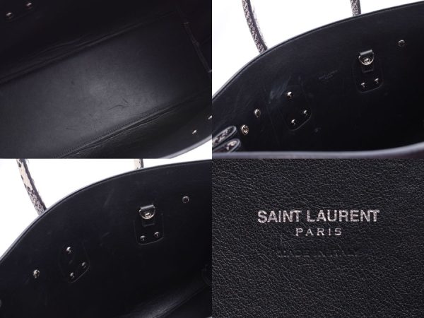 7 Saint Laurent Leather 2way Handbag Pouch Black