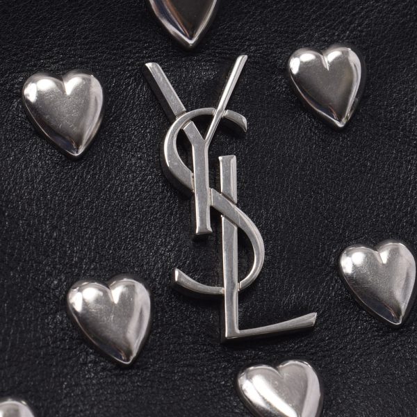 7 Yves Saint Laurent Mini Black Silver Hardware Calf Shoulder Bag