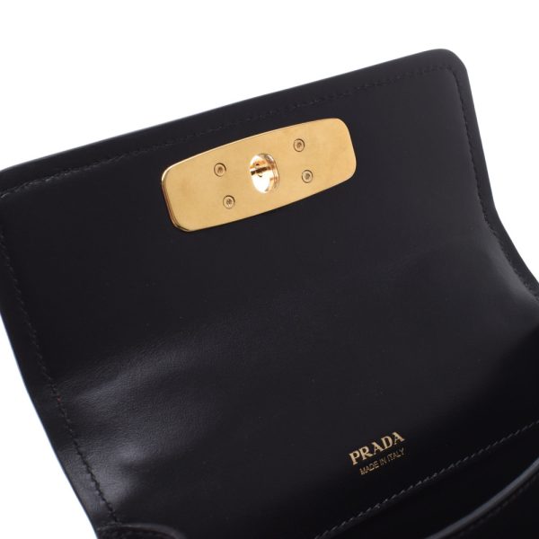 7 Prada Black Gold Hardware Saffiano Shoulder Bag