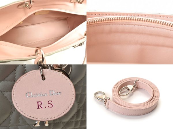 7 Christian Dior Cannage Tricolor Lambskin Pink