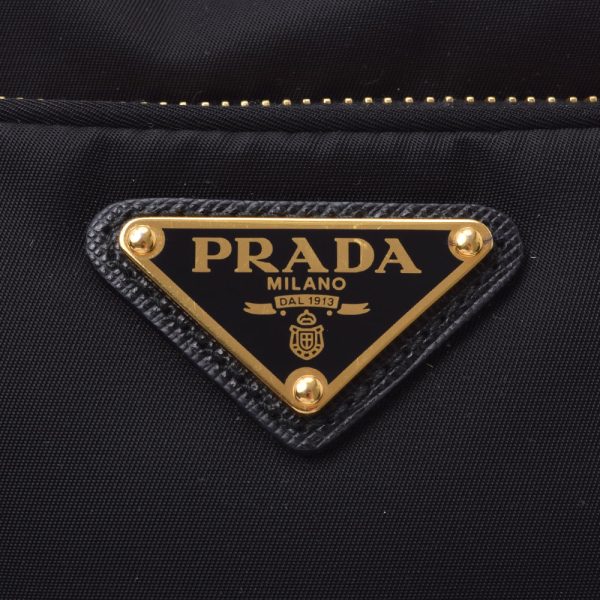 7 Prada Black Gold Hardware Nylon 2way Bag