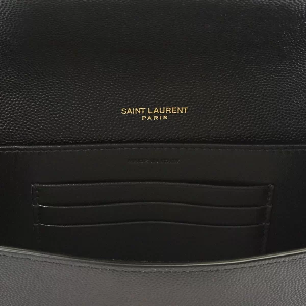 7 Saint Laurent Shoulder Bag Cowhide Handle Bag Black