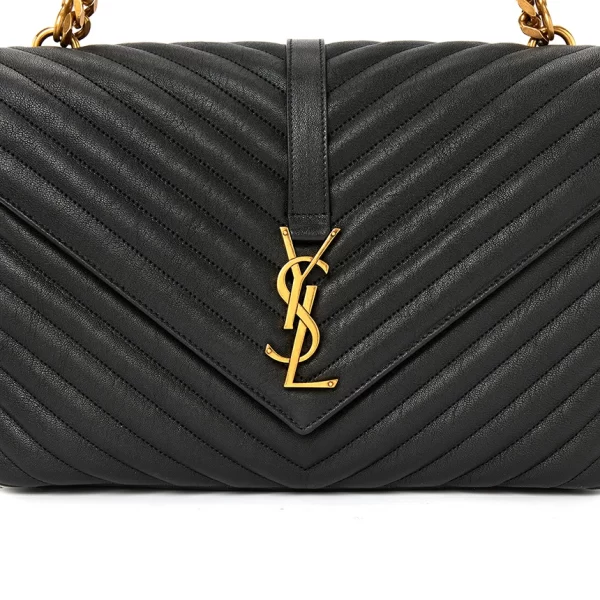 7 Saint Laurent Shoulder Bag Black