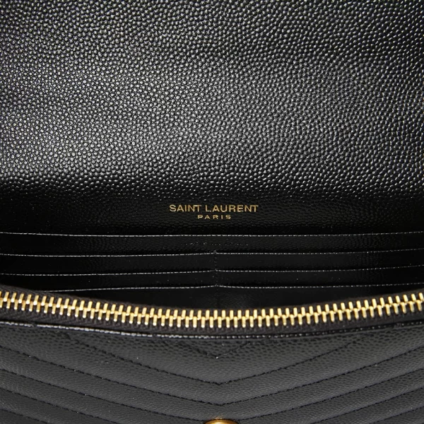 7 Saint Laurent Shoulder Bag Handle Bag Leather Black