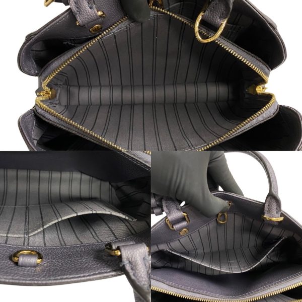 8 Louis Vuitton Montaigne BB Monogram Empreinte Leather Handbag Black