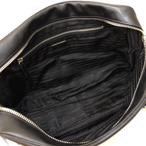 8 Prada Shoulder Bag Leather Black