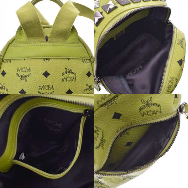 8 MCM Backpack Mini Studded Calf BackpackDaypack Yellow