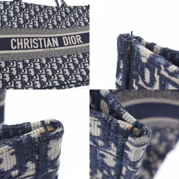 8 Christian Dior Book Tote Bag Medium Handbag Navy