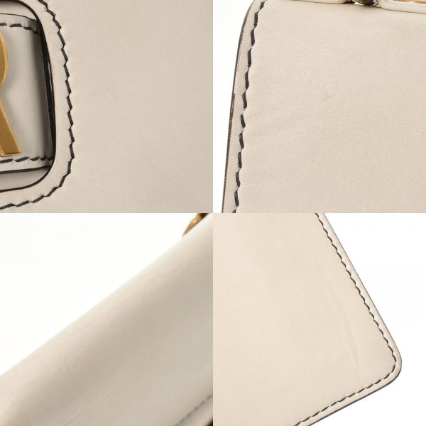 8 Christian Dior Chain Calf Shoulder Bag White