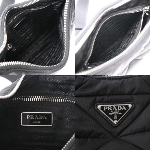 8 Prada Black Silver Hardware Nylon Shoulder Bag