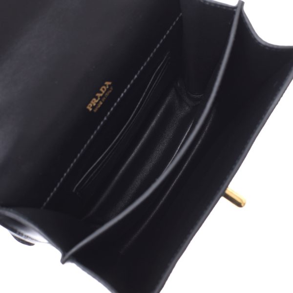 8 Prada Black Gold Hardware Saffiano Shoulder Bag