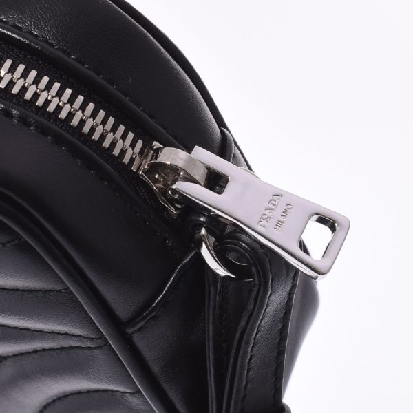 8 Prada Diagram Black Soft Calf Shoulder Bag