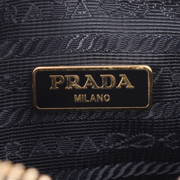 8 Prada Mini Shoulder Bag 2way Black Gold Hardware