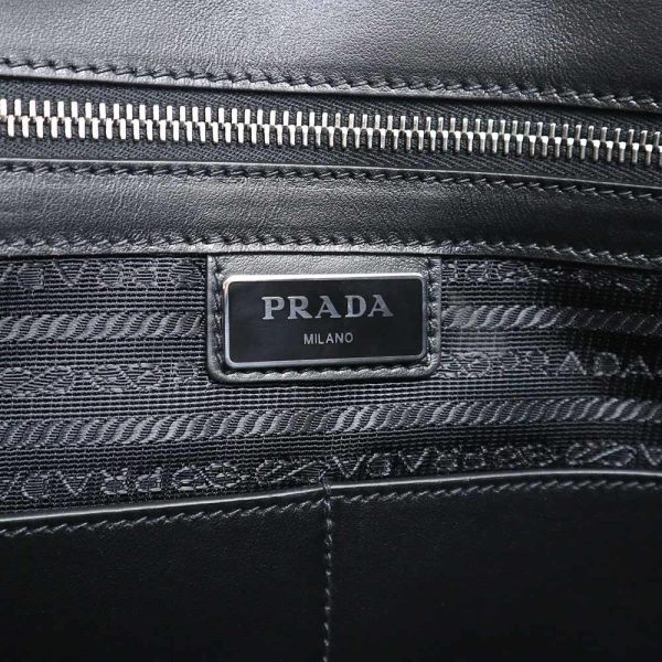 8 Prada Saffiano Travel Business Bag Handbag Leather Gray