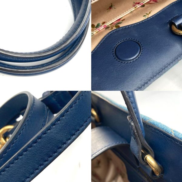 8 Gucci Gg Marmont 2way Bag Tote Bag Blue