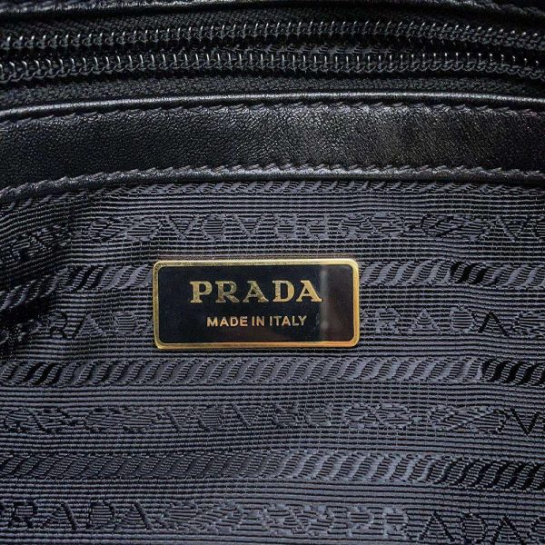 8952240 15 Prada Handbag Ribbon Nylon 2way Shoulder Bag Black