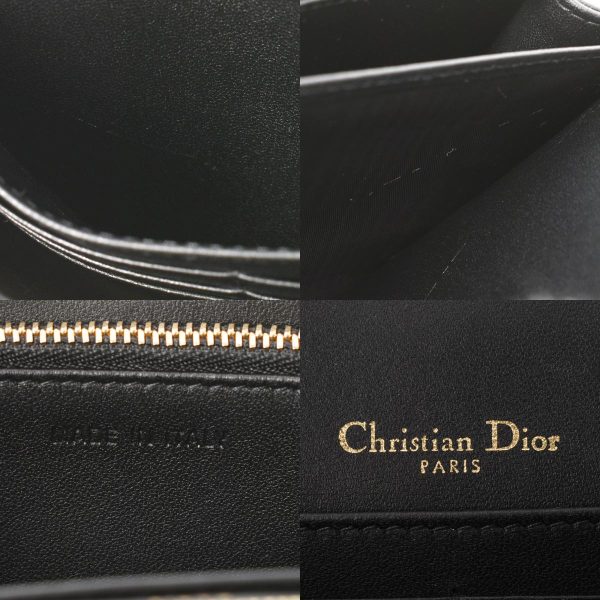 9 Christian Dior Chain Pouch Lambskin Shoulder Bag Black