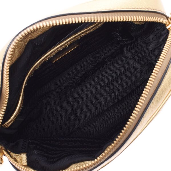 9 Prada Mini Bag Calf Shoulder Bag Gold