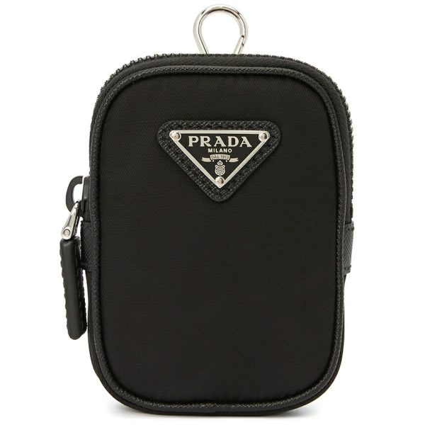 9 Prada Logoli Nylon Shoulder Bag Black