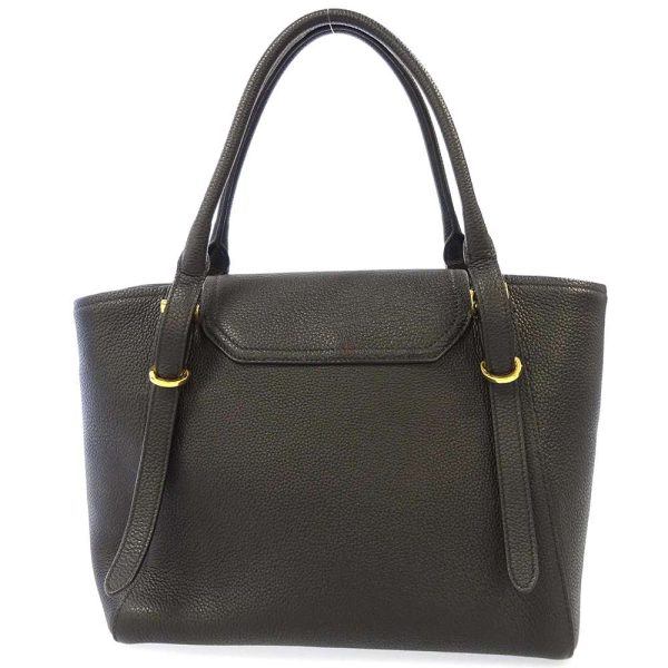 9032958 03 Prada Handbag Leather 2way Shoulder Bag Black