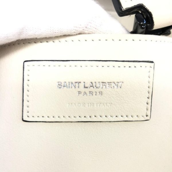 b3084b 10 Yves Saint Laurent Cabas 2way Baby Shoulder Bag White Leather