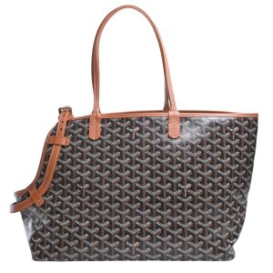 b5001238200000080 1 Goyard Cyan Gris Pet Carrier Bag Brown