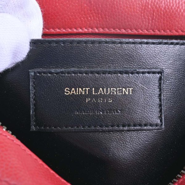 b5001472200000630 6 Saint Laurent Leather Monogram Shoulder Bag Red