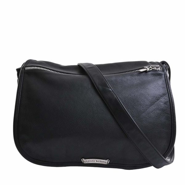 b5049725200000069 1 Chrome Hearts Leather Shoulder Bag Black