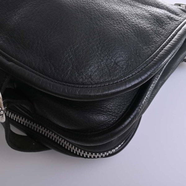 b5049725200000069 3 Chrome Hearts Leather Shoulder Bag Black