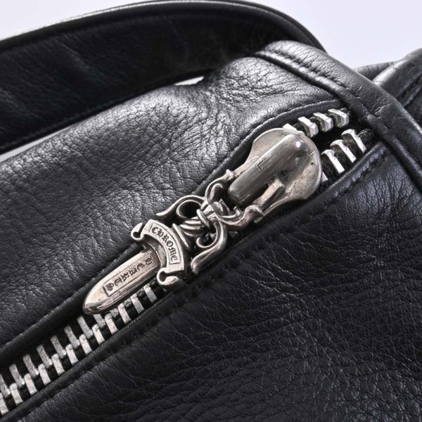 b5049725200000069 9 Chrome Hearts Leather Shoulder Bag Black