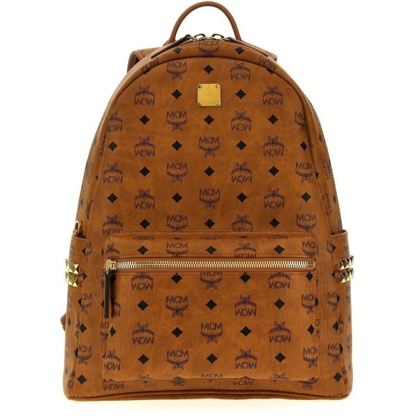 c168d9ba6629a25 ju 1 MCM Brown Stark Backpack Gold Hardware