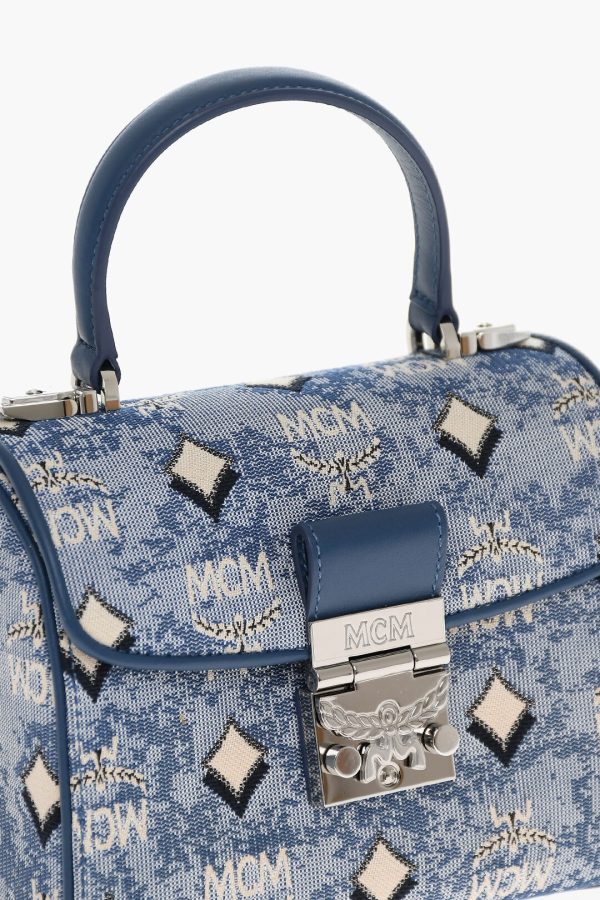 ec7c6fc4cff9b37 dk 4 MCM Blue Vintage Monogram Jacquard Crossbody Bag