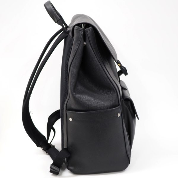 group9 3 Dior Saddle Backpack Daypack Black Leather